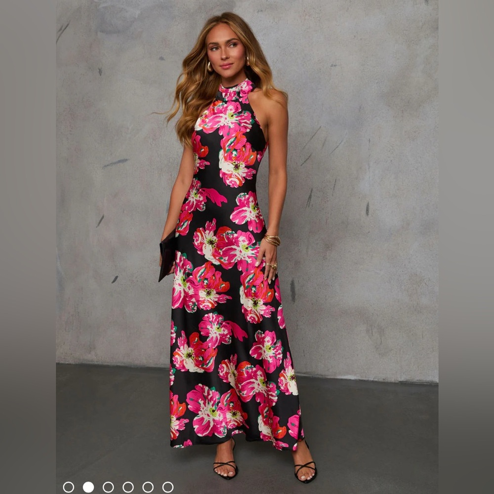 Floral halter dress